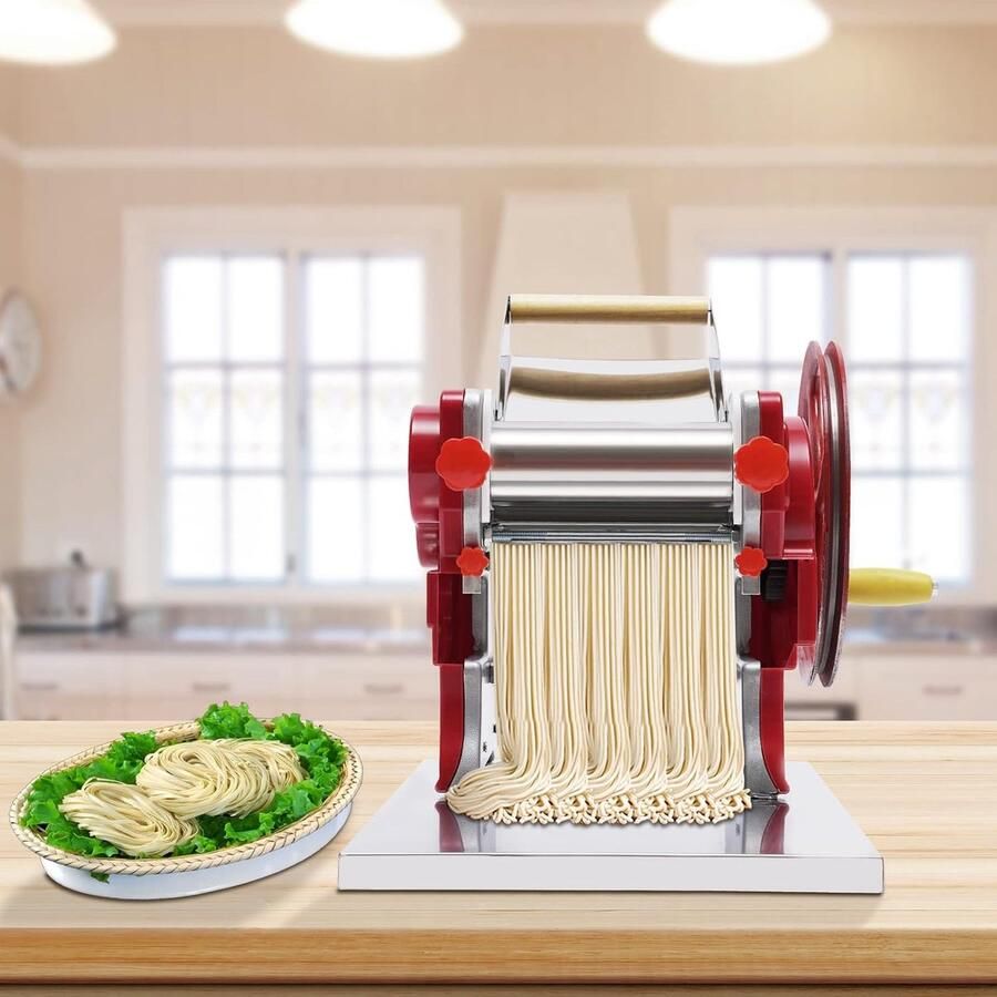Pastamachine Rood Deegmaker Lasagne Zelf Pasta Maken Roestvrij Staal 0.5-5 mm Rood