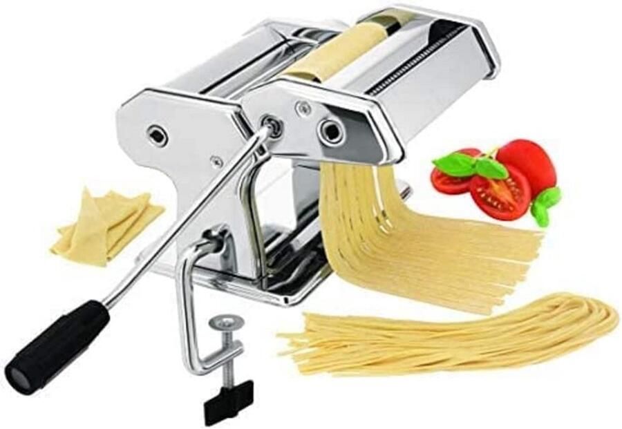 Pastamachine Verse Pasta Thuis Maken Variabele Breedtes 17 cm Zilver