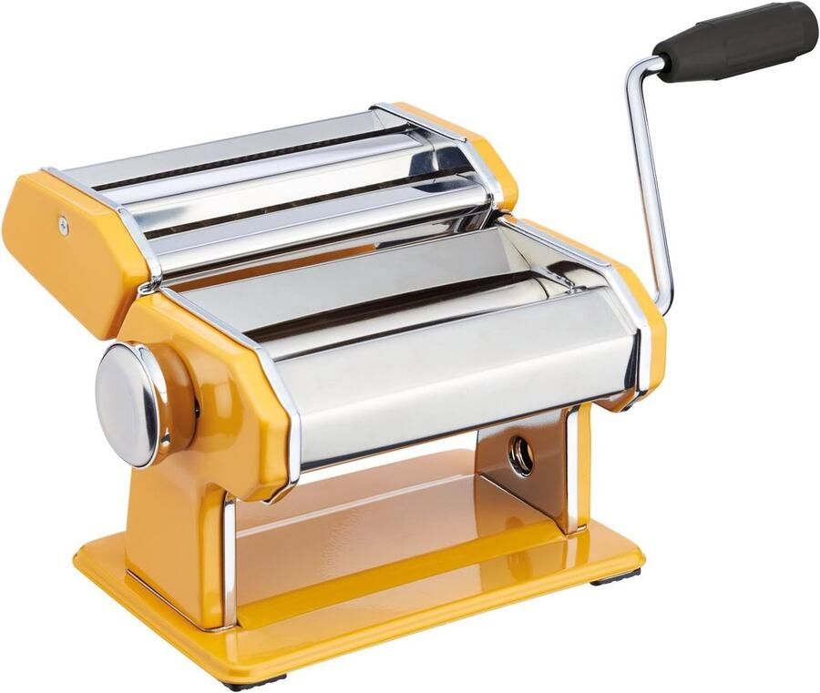 Pastamaker Machine Deegroller Zelf Pasta Maken 9 Dikke Instellingen Roestvrij Staal Geel