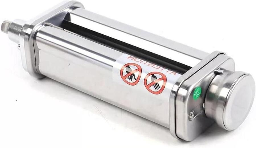 Pastamaker Opzetstuk Keukenmachine Accessoire Verse Pasta Maken 8 Dikte Instellingen 14 cm Rollen Zilverkleurig