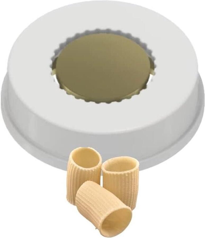 Pastamaker Opzetstuk Pastamachine Accessoire Zelf Pasta Maken Paccheri Rigato Vorm 1 Stuk Wit