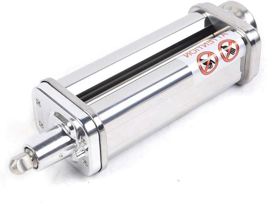 Pastamaker Opzetstuk Pastaroller Deegroller Verse Pasta Maken 8 Dikte-instellingen 14 cm Zilverkleurig