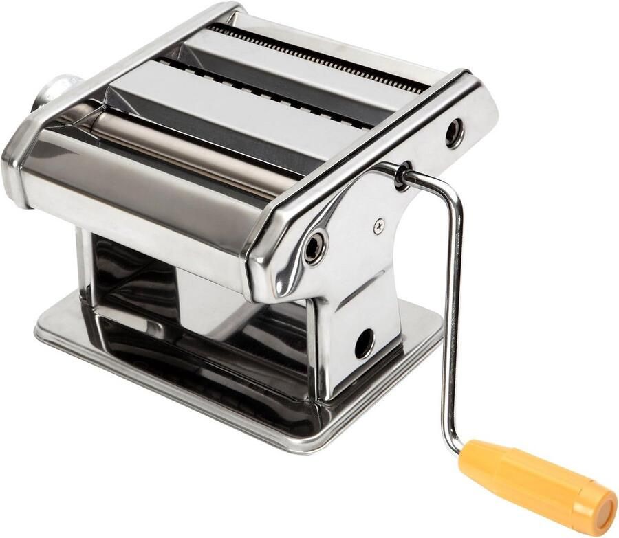 Pastamaker Pastamachine Handmatig Zelf Pasta Maken Roestvrij Staal 20 x 19 x 14 cm Zilver