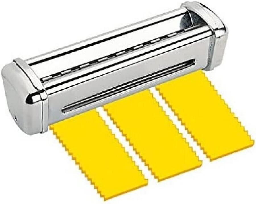 Lasagne Snijder Pastamaker Verse Pasta Maken Gemaakt in Italië 10x10x36 cm Zilver - Foto 2