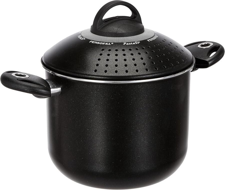 Pastapot Kookpan Pasta Koken Met Zeefdeksel 5 Liter Zwart