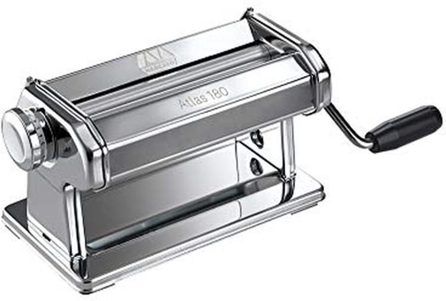 Pastaroller Opzetstuk Pastamachine Accessoire Zelf Pasta Maken 180mm Werkbreedte 10 Dikte-instellingen Zilver