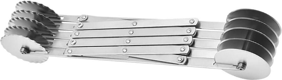 Gebak Cutter Wiel Pizza Snijder Bakken en Koken Verstelbare Afstand 33 x 5 cm Zilver