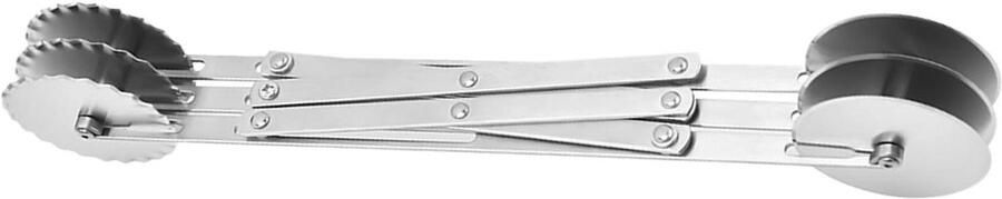 Pastasnijder Gebakssnijder Deegroller Divider Keukenwerk Vereenvoudigen Verstelbare Snijbreedtes 33 x 5 cm Zilver