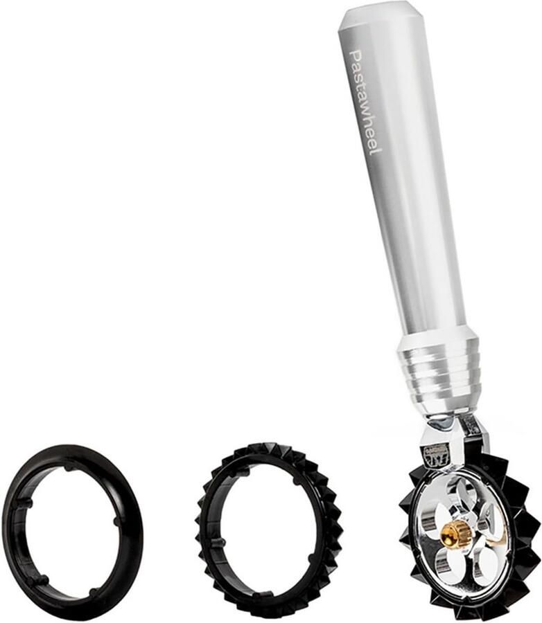 Pastasnijder met 3 verwisselbare wielen voor Zigzag Gladde en Smalle Snede