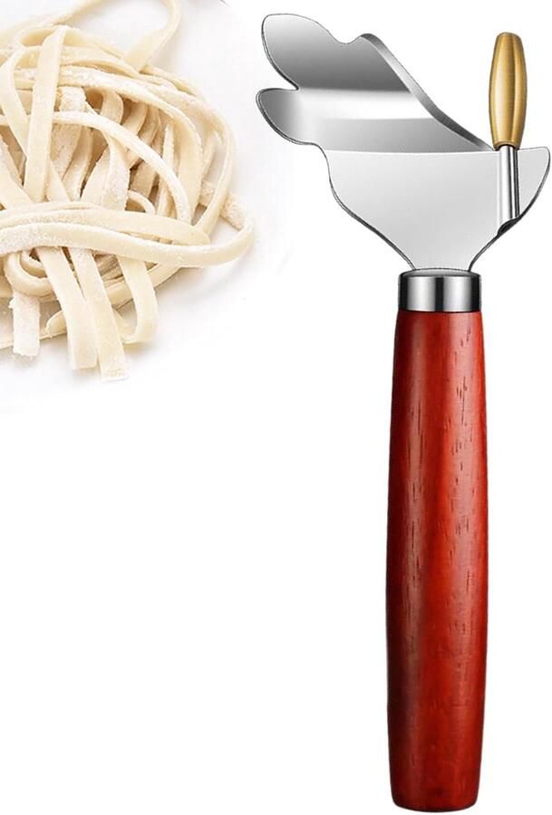 Pastasnijder Pastamachine Deegsnijder Zelf Pasta Maken Ergonomische Handgreep 17.6 cm Lengte Roestvrij staal
