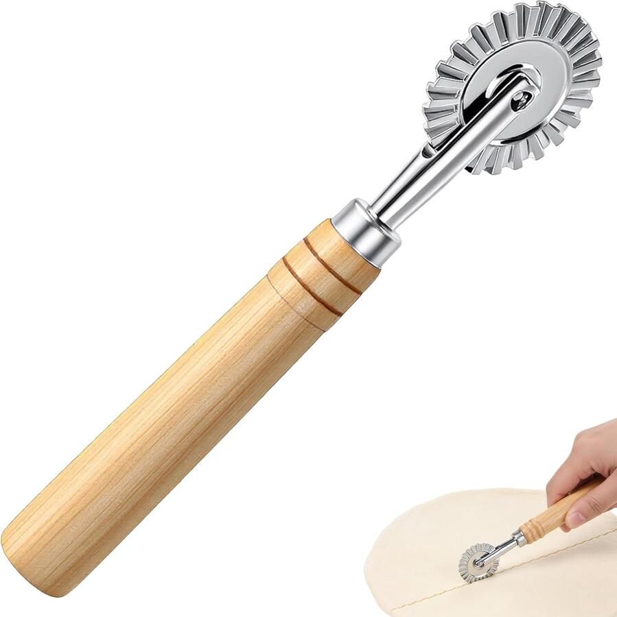 Pastasnijder Wiel Deegsnijder Roller Zelfgemaakte Pasta Ergonomisch Handvat 20 x 10 cm