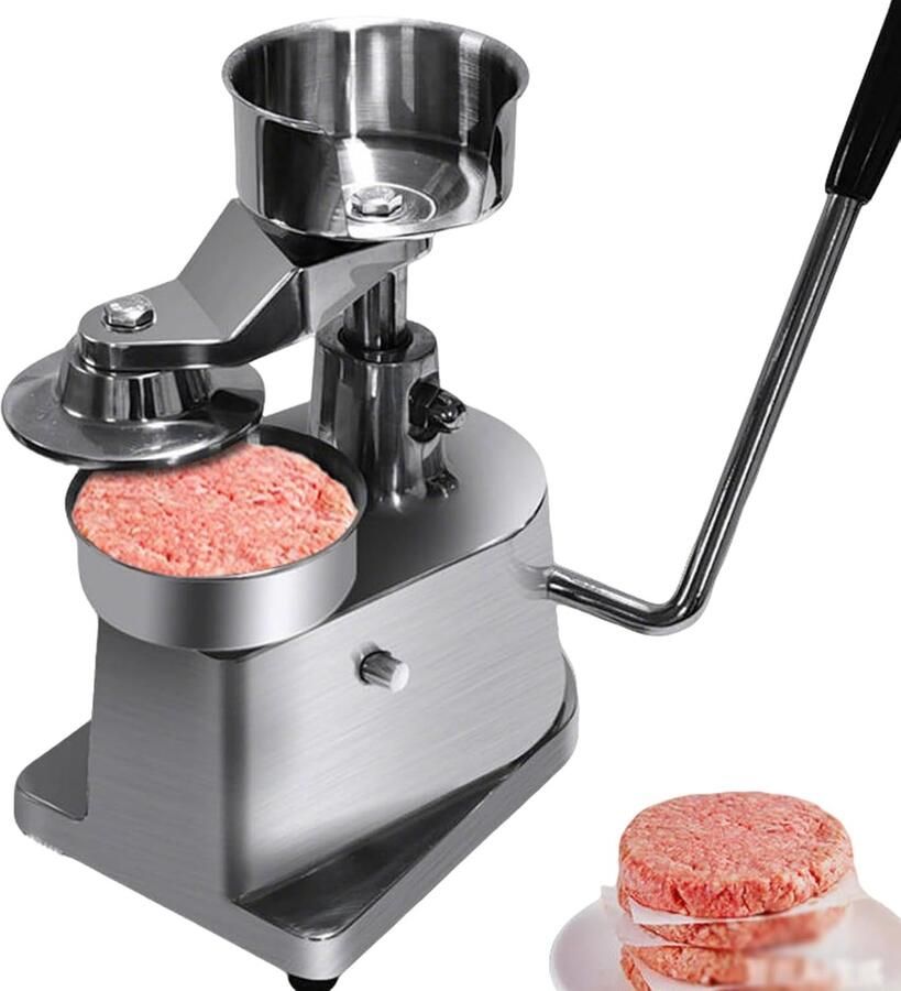 Pasteitjesmaker Gehaktpers Maaltijden Bereiden Antiaanbaklaag 3 Maten Zilver