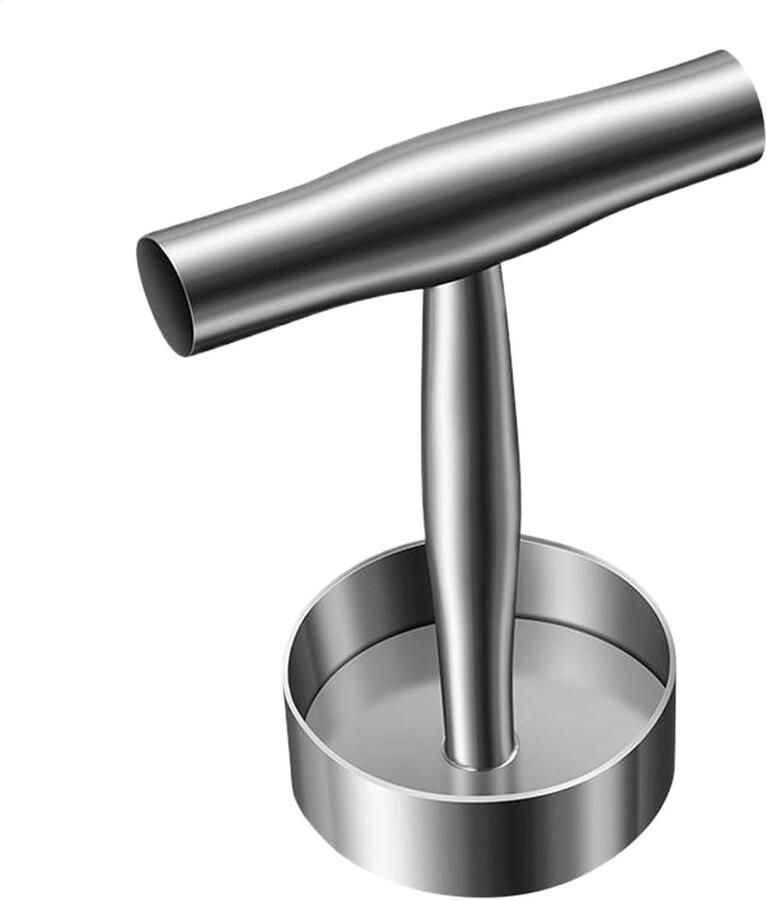 Patty Maker Burger Pers Vlees Vormen Non-stick Roestvrij Staal 17.5 cm Zilverkleurig