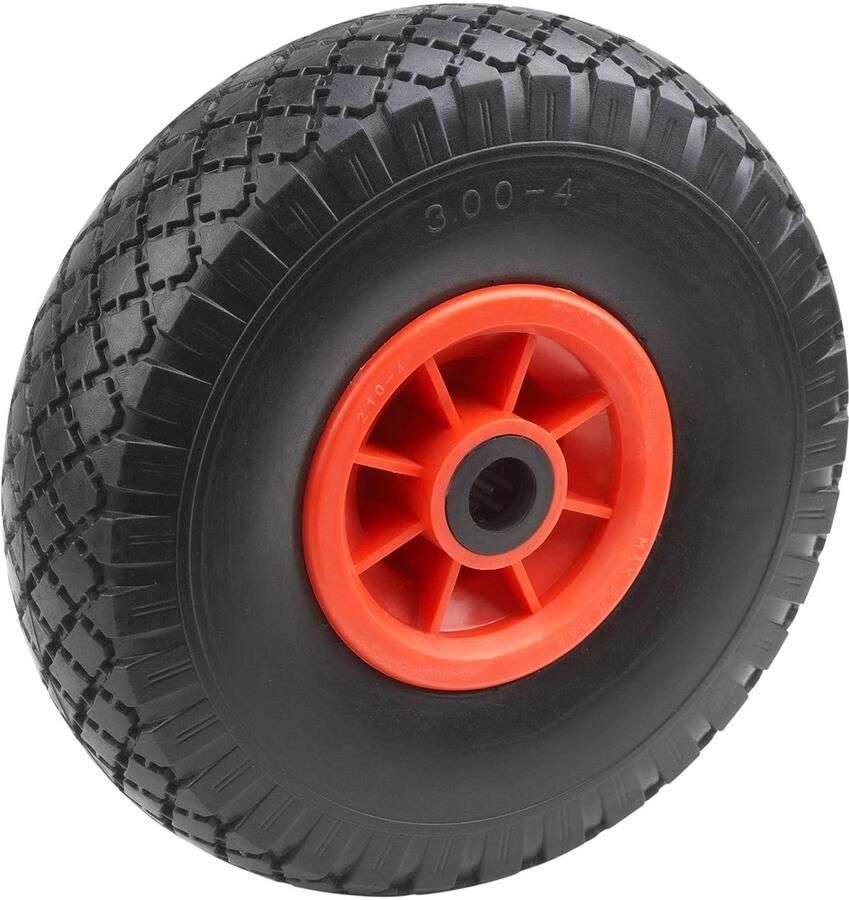 Pechbestendig wiel Ø 260 mm pvc-velg type 3.00-4 100 kg draagkracht rollager massief rubberen wiel voor steekwagen compleet wiel met velg steekwagenwiel reservewiel