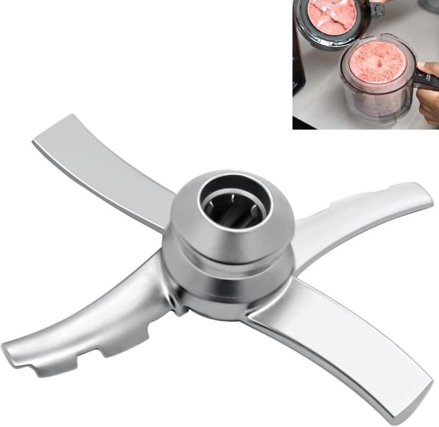 Peddelmes compatibel met Ninja CREAMi ijsmachine NC300UK reserveonderdelen mes voor Ninja Frozen Dessert Maker NC300UKCP NC301UK NC299AMZ Accessoires