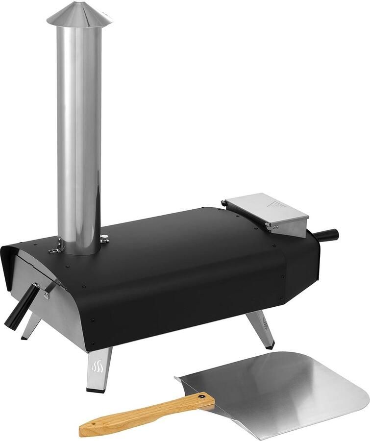 Pellet Pizzaoven Buitenoven Pizza Bakken Inclusief Pizzaschep 61 x 30 cm