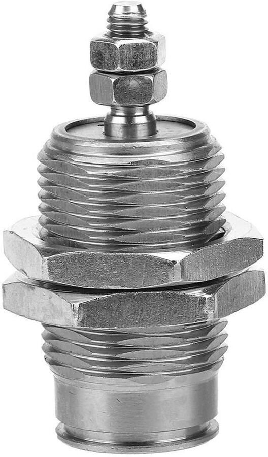 Pencilinder Enkelwerkend Pneumatische Cilinder Positionering Apparatuur Roestvrijstalen Nippel 15x10 mm Zilver