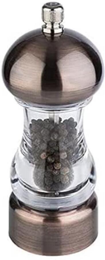 Pepermolen Koperen Look Traploos Instelbare Maalgraad 15 cm Hoogte Koolstofstaal Maalmechanisme