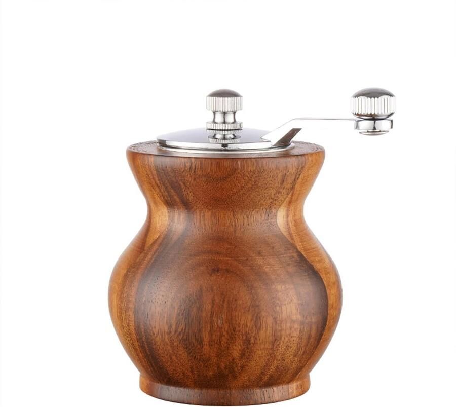 Pepermolen Set Handmatige Houten Handslinger Zoutmolen met Verstelbare Grofheid Kruidenmolens Geniet van je beste verse gemalen peper zeezout en verschillende kruiden