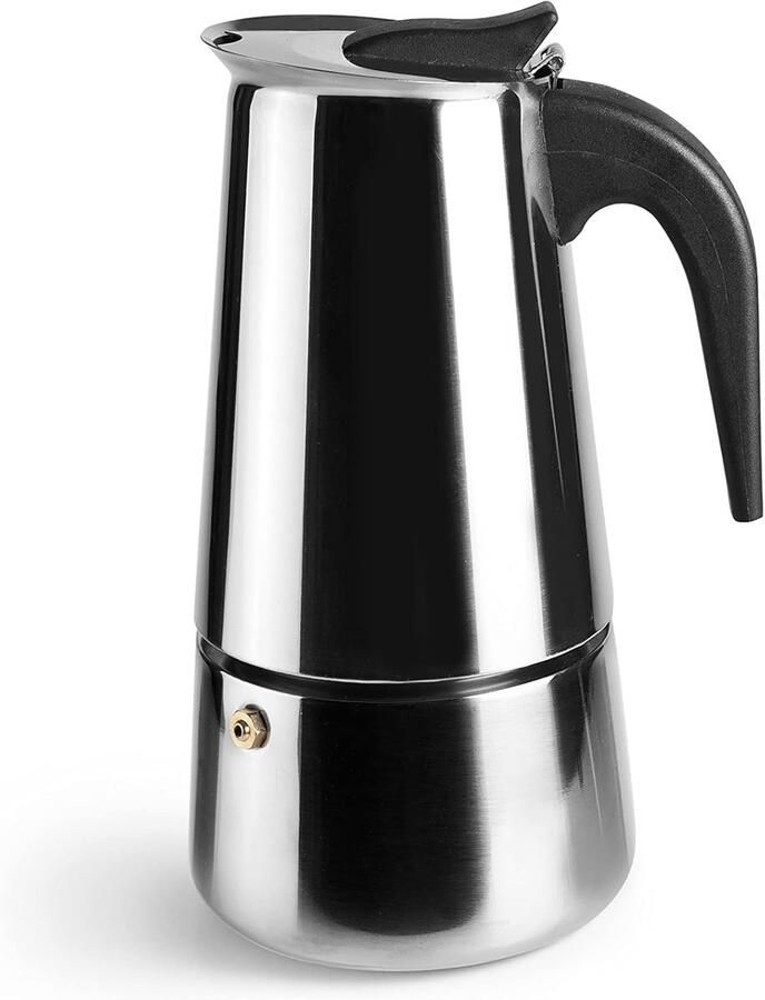 Percolator Koffiezetter Moka Pot Koffie Zetten Roestvrij Staal 6 Kopjes Zilver