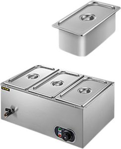 PerfectGear Buffetwarmer Electrisch Chafing Dish Warmhoudbakken 3 Voor Buffet 3 Delig