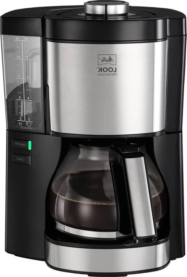 Perfection 1025-06 Koffiezetapparaat Glazen Kan Afneembaar Waterreservoir Ontkalkingprogramma Zwart Kunststof 1.25 Liter