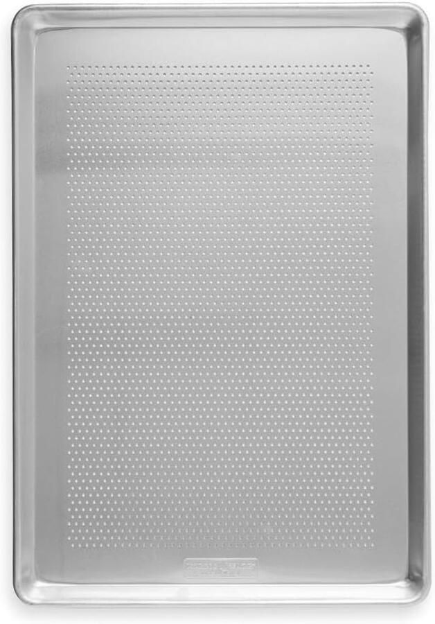 Perforated Bakplaat met gaten Crispy bakken Versterkt tegen kromtrekken 45.72 x 66.04 cm Aluminium