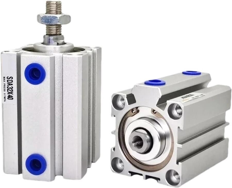 Persluchtcilinder Compacte Cilinder Industriële Automatisering Dubbele Werking 63mm Boring Aluminium