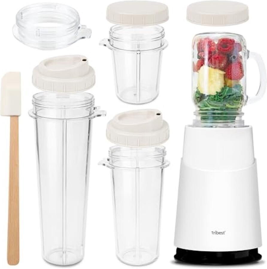 Persoonlijke blender wit Krachtige blender voor smoothies en snacks
