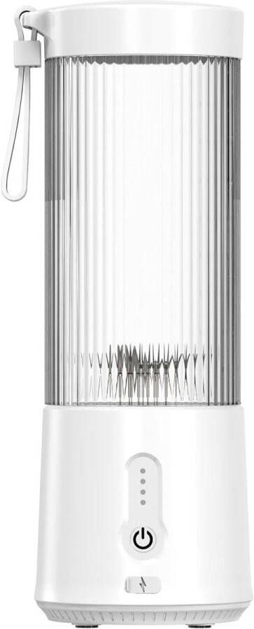 Persoonlijke Elektrische Blender Cup 450ml 16oz met 6 Blades voor Fruit Groenten Milkshake Smoothies Wit