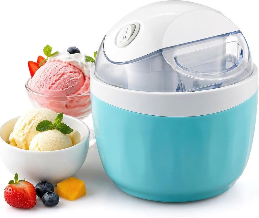 Persoonlijke elektrische ijsmachine met Easy Lock-deksel mini-diepvrieskommaker voor zelfgemaakt ijs bevroren yoghurt en sorbet Compact keukenapparaat 17 oz