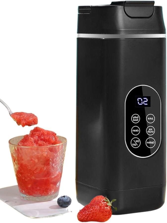 Persoonlijke Juicer Draagbare Blender Gezonde Drankjes Maken Zelfreinigende Functie 9.9 x 9.4 x 9.9 cm Zwart