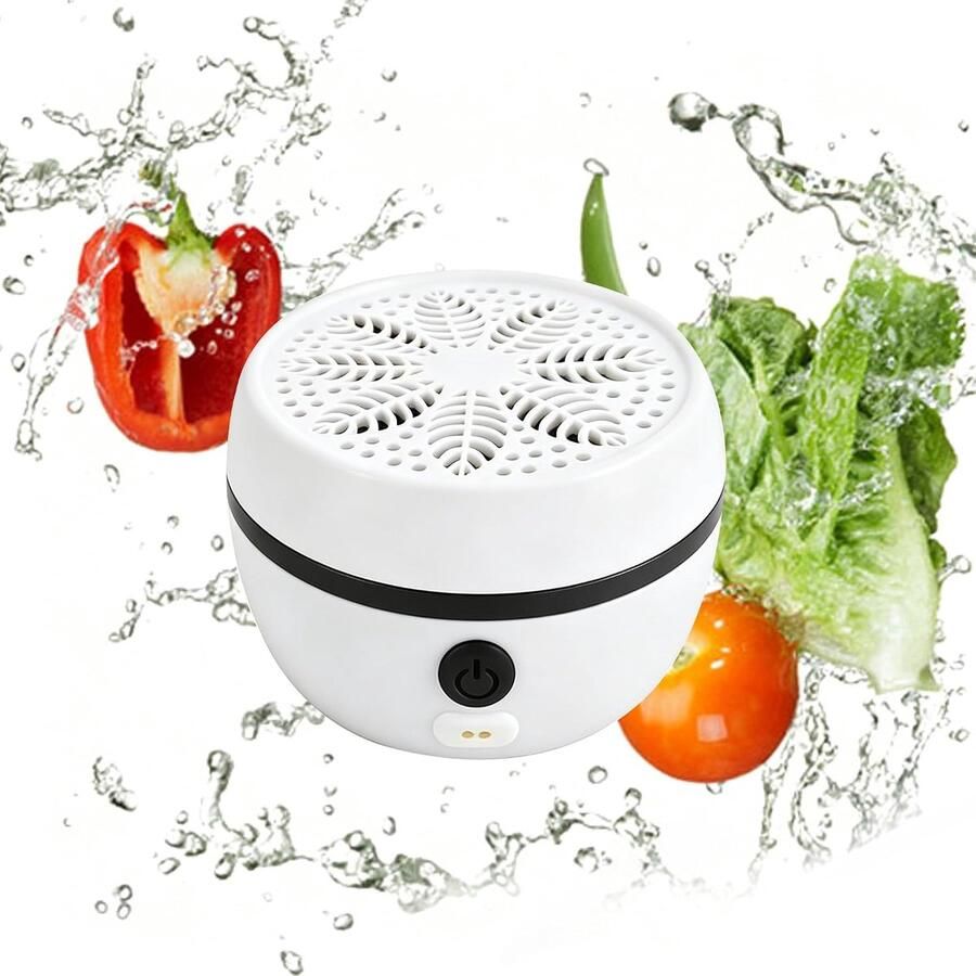 Pesticiden Reiniger Groente- en Fruitreiniger Draagbare Titanium Zuivering 1200mAh IPX7 Verwijder Moeiteloos Bacteriën & Pesticiden voor Het Reinigen van Fruit Groenten en Vlees 1 Wit