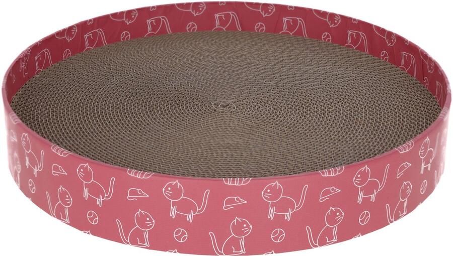 Pet Kattenkrabbed Circle van karton roze Ø 34 cm
