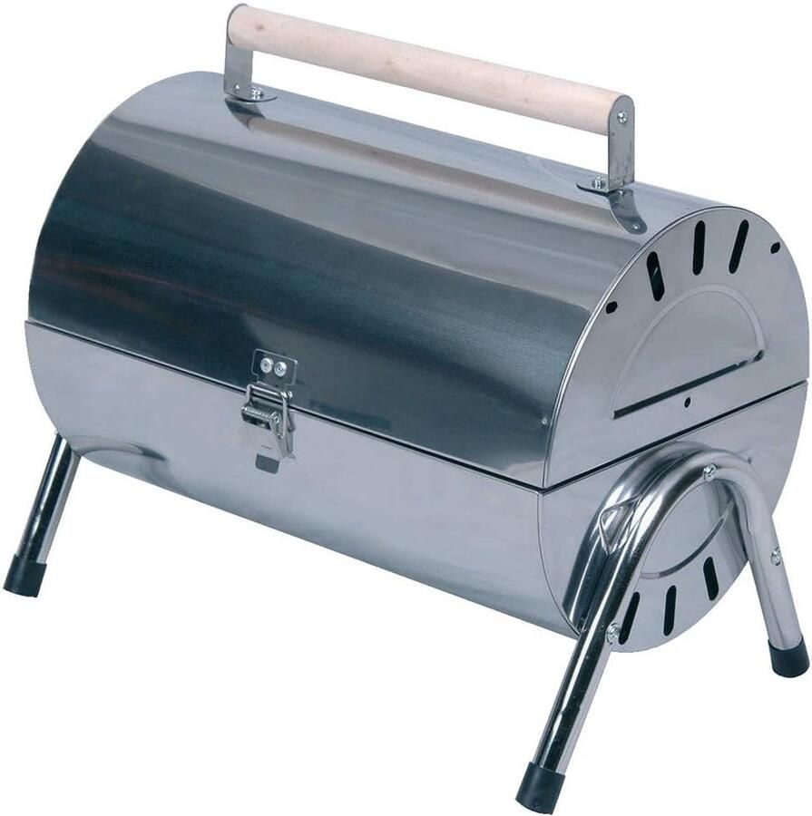 Picknick grill Buiten koken Gezellig buiten eten Roestvrij staal 50 x 30 cm Zilverkleurig - Foto 2