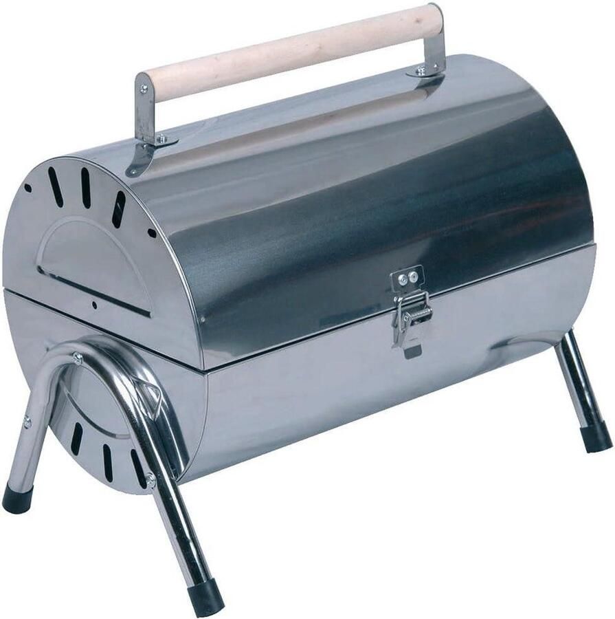 Picknick grill Buiten koken Gezellig buiten eten Roestvrij staal 50 x 30 cm Zilverkleurig