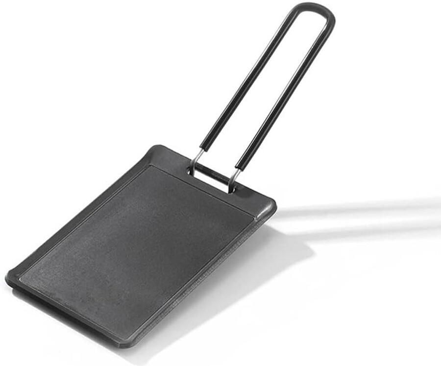 Picknick Grillplaat Outdoor Bakplaat Camping BBQ Koken Afneembare Handgreep 130x85 mm Zwart