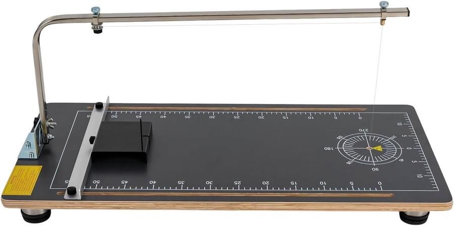 Piepschuim Snijder Schuim Snijapparaat Modelbouw Hobby Instelbare Temperatuur 20 cm Snijhoogte Zwart Zilver