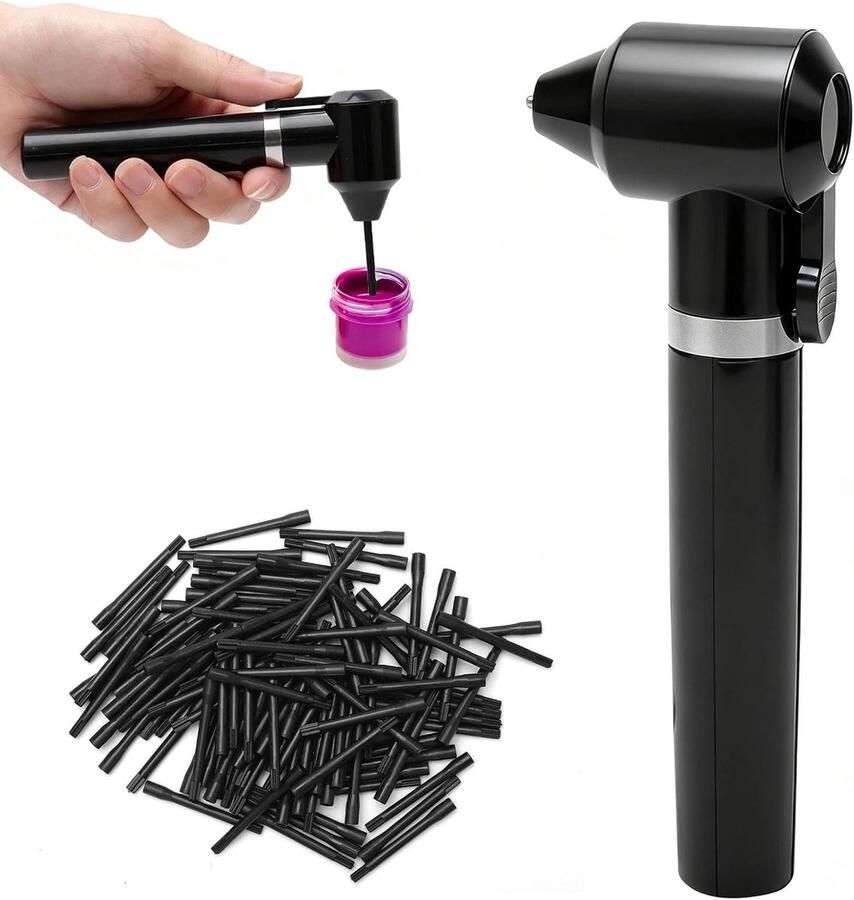 Pigment Mixer Tattoo Elektrische Inktmixer met 100 Mengstaafjes Draagbaar Voor Tattoo Inkt en Microblading Zwart