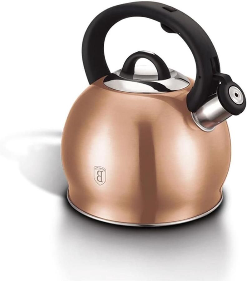 Pijpketel 3 Liter Waterketel Fluitketel Water Koken Roestvrij Staal 3 Liter Roségoud