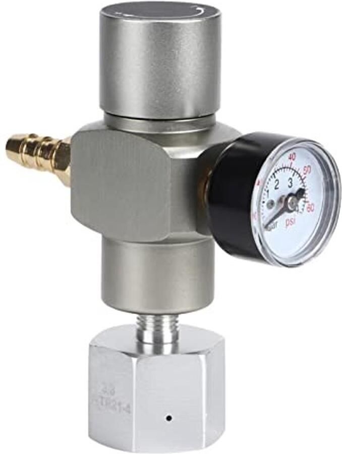 Allecto Pissente 2-in-1 CO2 Gas Regulator met Adapter Mini Soda Drukmeter voor Thuisbrouwerij