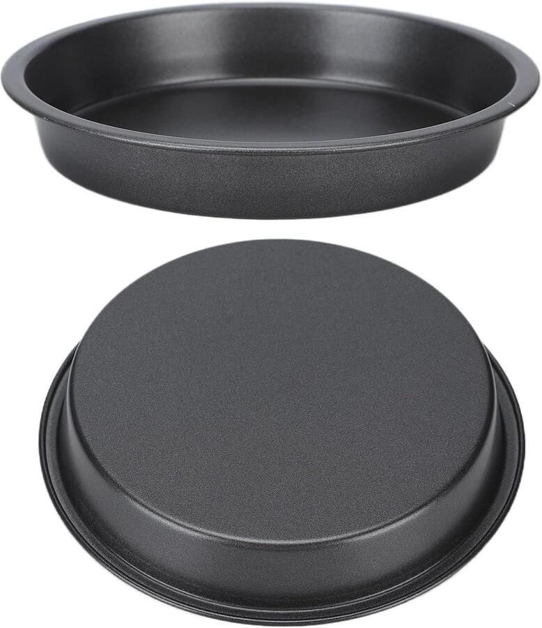 Pizza Bakblik Set Pizzapan Bakvorm Thuis Pizza Bakken Niet-klevende Coating 6 Inch Zwart