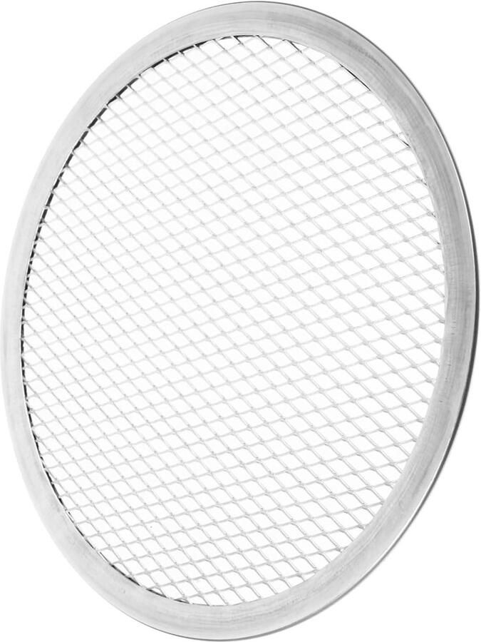 Pizza Bakplaat Anti-aanbak Plaat Gelijkmatig Bakken Mesh Aluminium 20 cm Zilver
