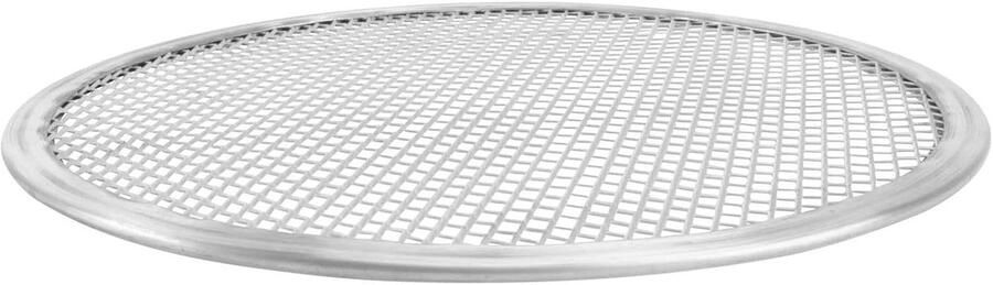 Pizza Bakplaat Bakvorm Oven Perfecte Bodem Gemaakt van Aluminium 33 cm Diameter Zilverkleurig