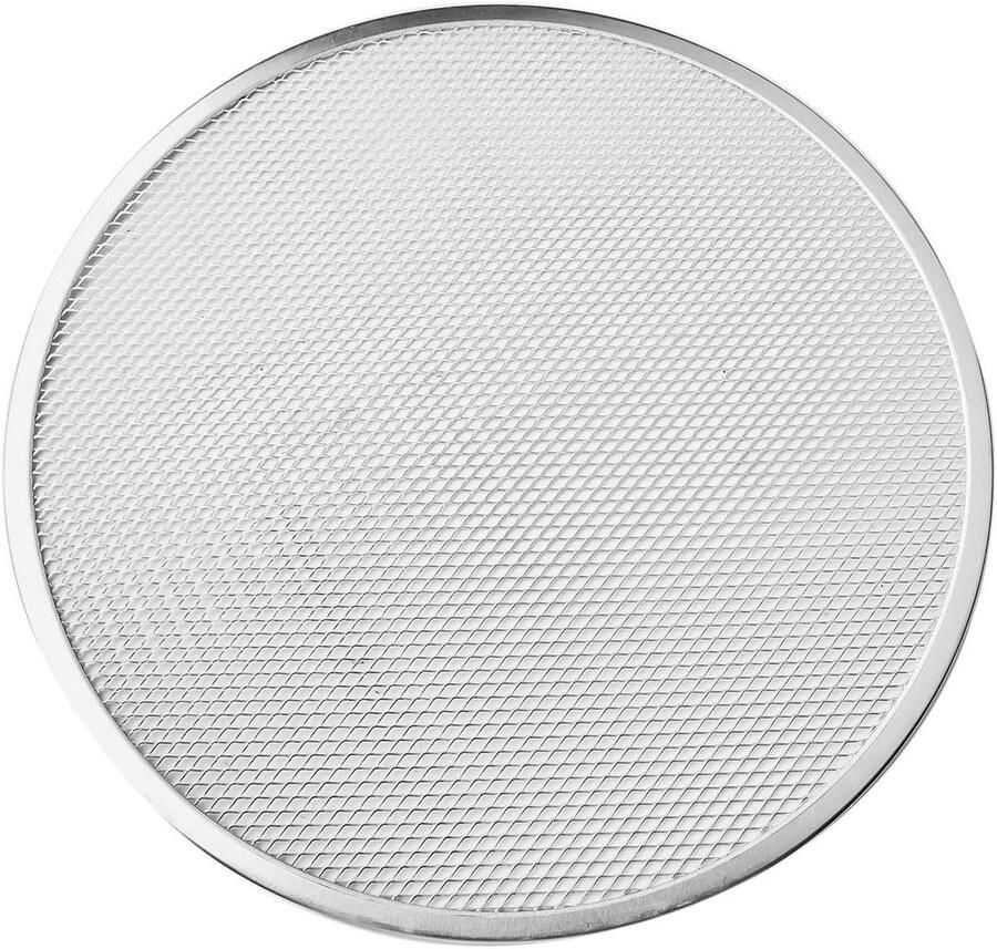 Pizza Bakplaat Mesh Pan Professioneel Bakken Geperforeerd Ontwerp 13 Inch Zilver