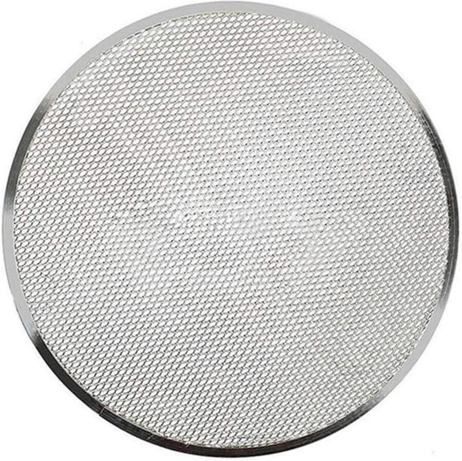 Pizza Bakplaat Oven Scherm Pizza Bakken Duurzaam Aluminium 23 cm Zilverkleurig