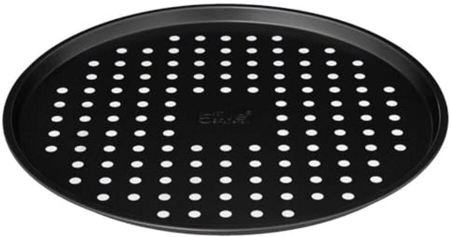 Pizza Bakplaat Perforatie Bakvorm Perfecte Pizza Bakken Gegalvaniseerd Metaal 33 cm Diameter Donkergrijs