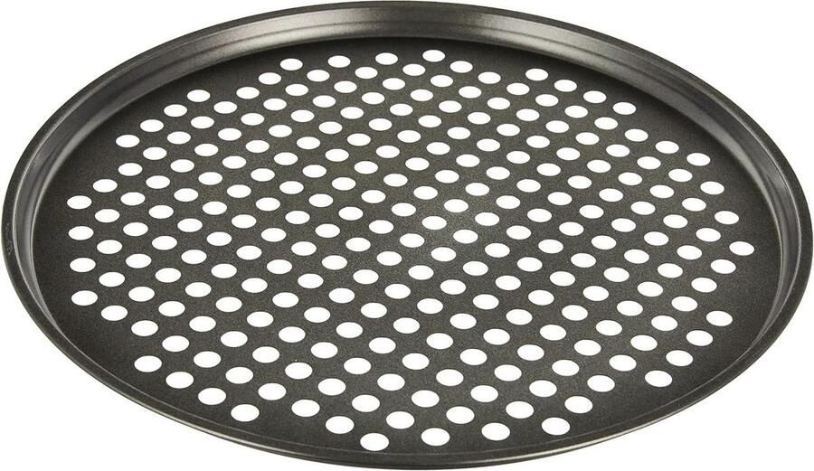 Pizza Bakplaat Pizza Bakken Geperforeerde Bodem 32 cm Zwart