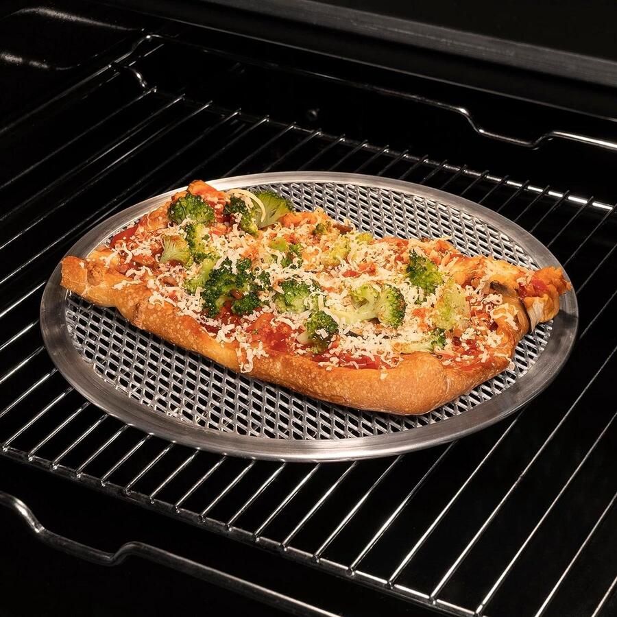 Pizza Bakplaat Pizza Pan Oven Pizza Bakken Geperforeerd Aluminium 23 cm Zilver