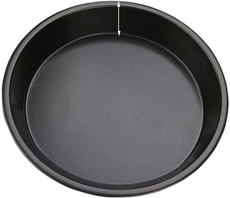 Pizza Bakplaat Pizzavorm Rond Pizza Bakken Anti-aanbaklaag 25 cm Zwart